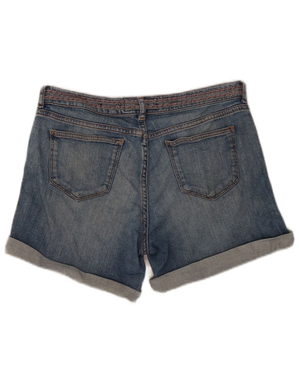 Pantaloncini di jeans da donna Fat Face UK 10 piccoli W30 cotone blu