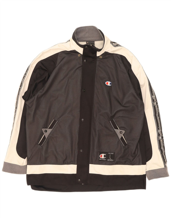 Giacca da tuta grafica da uomo Champion, grande, color block nero