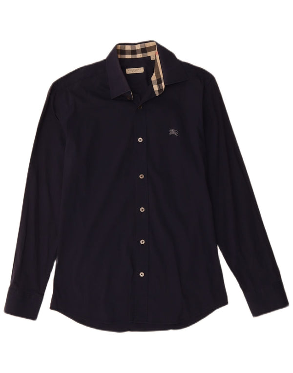 Camicia Burberry da uomo piccola blu navy