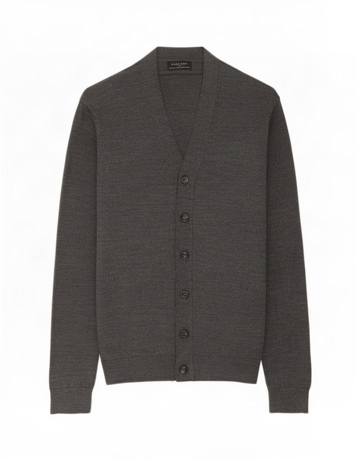 Maglione cardigan da uomo Zara grande grigio