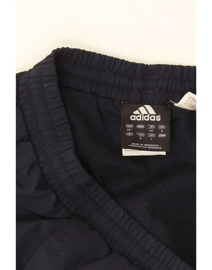 Pantaloncini sportivi da uomo Adidas Medi in poliestere color block blu navy