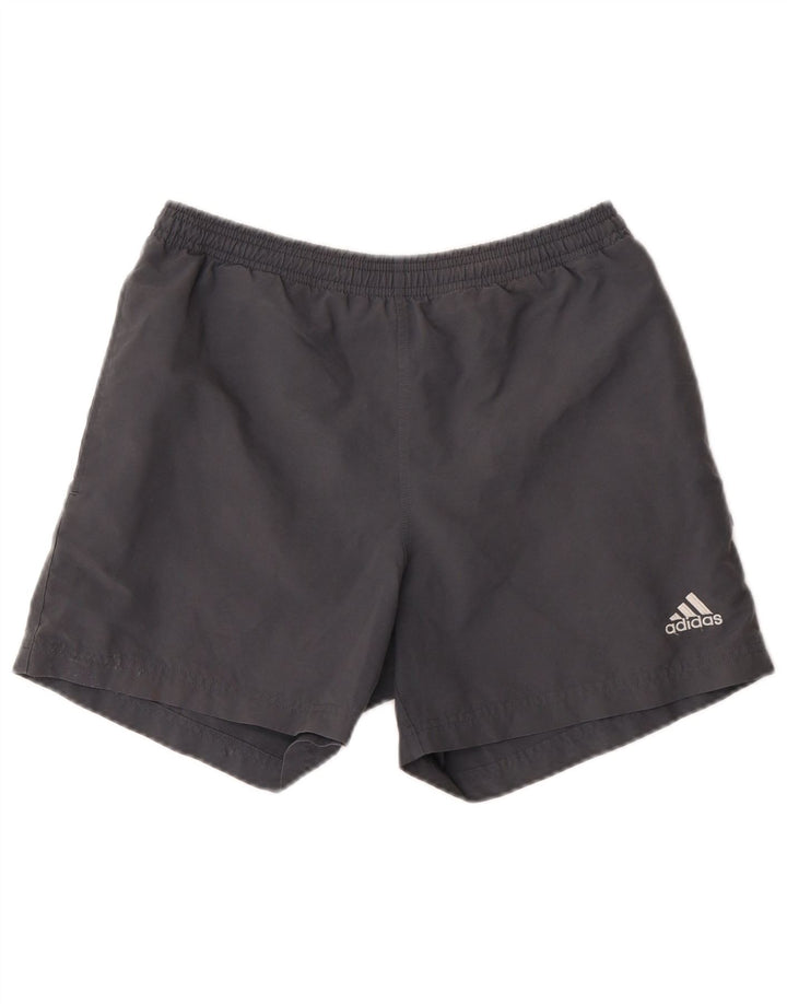 Pantaloncini sportivi Adidas da ragazzo 13-14 anni in poliestere grigio