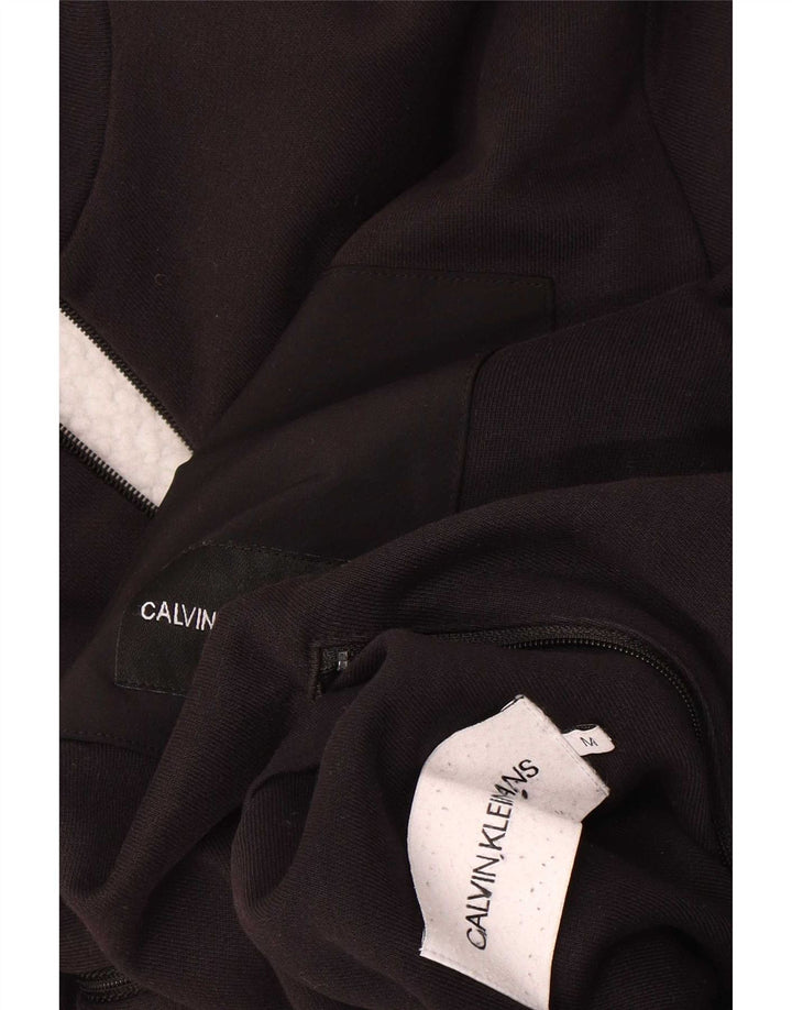 Giacca Sherpa da uomo Calvin Klein Jeans UK 38 cotone nero medio