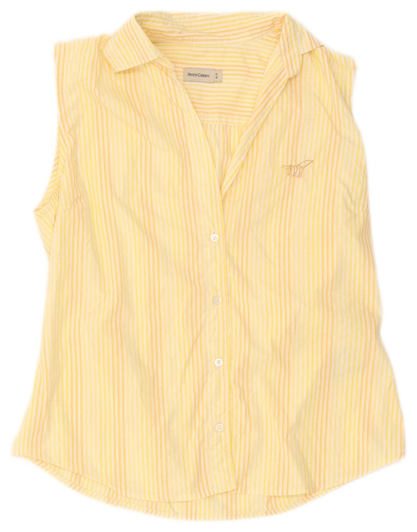 Camicia senza maniche da donna Henry Cottons IT 42 a righe gialle medie