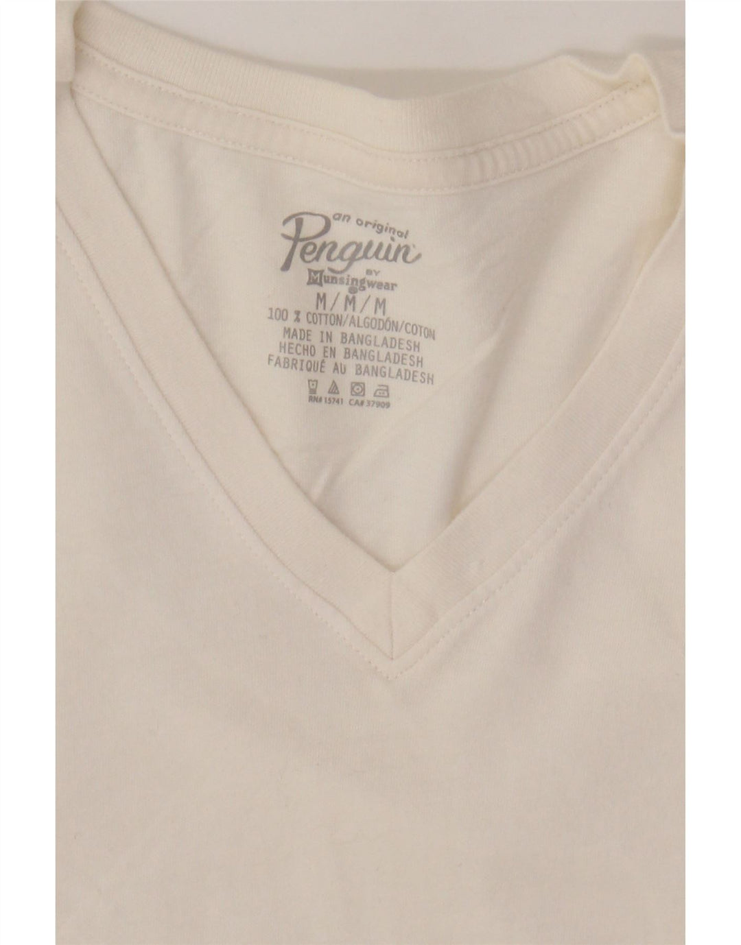 PINGUIN T-shirt da uomo Top in cotone bianco medio