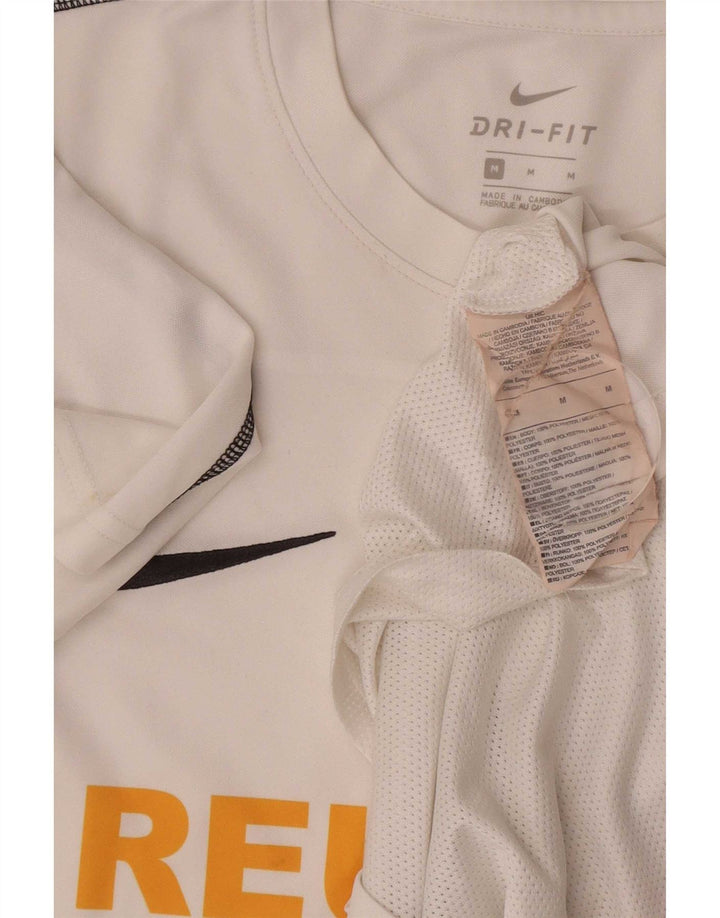Nike - T-shirt grafica da uomo, top sportivo, in poliestere bianco medio