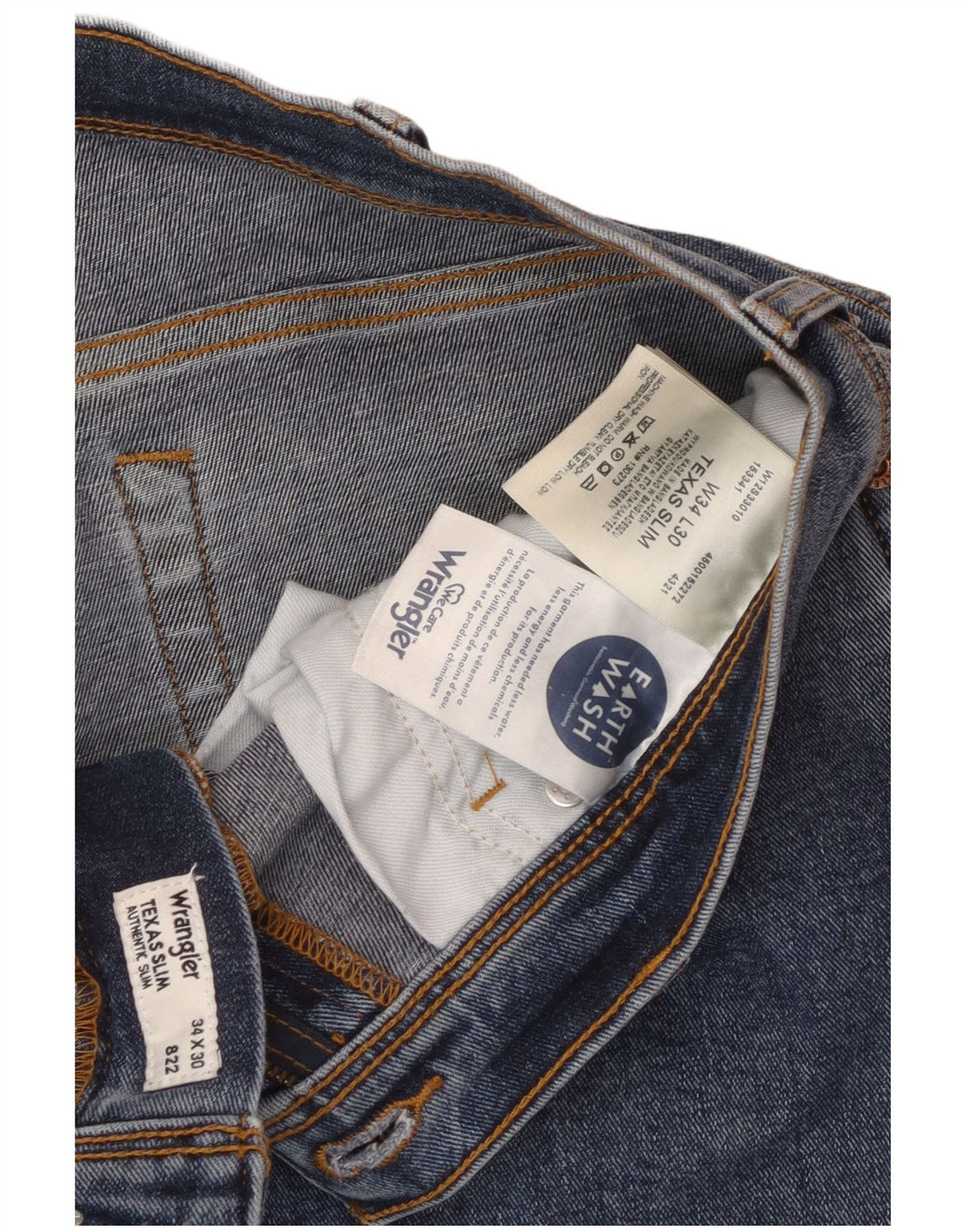 Jeans slim da uomo WRANGLER Texas W34 L30 cotone blu