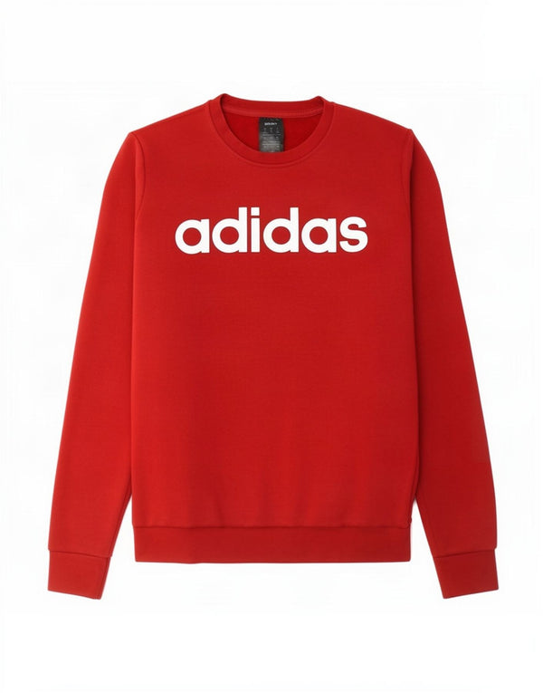 Adidas Womens Graphic Sweatshirt Jumper UK 12/14 Medium Burgundy Cotton