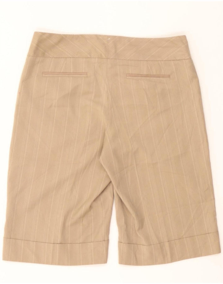 MOSSIMO Womens Chino Shorts US 2 XS W30 Beige Pinstripe Polyester Vintage Mossimo and Second-Hand Mossimo from Messina Hembry 