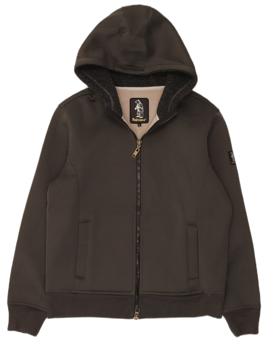 Felpa con cappuccio e zip da uomo Refrigue XL verde