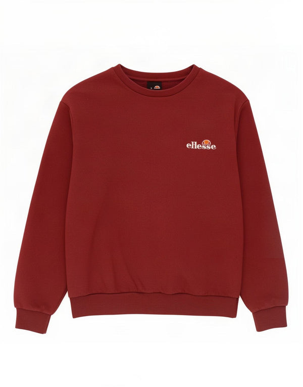 Ellesse, felpa oversize da donna, maglione, UK 8, piccolo, in cotone bordeaux
