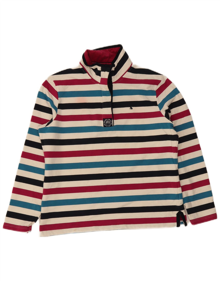 Joules Felpa da Donna Maglione UK 16 Grande a Righe Multicolori