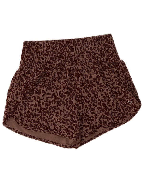 Pantaloncini sportivi da donna Gap UK 4 XS Poliestere con stampa animalier marrone