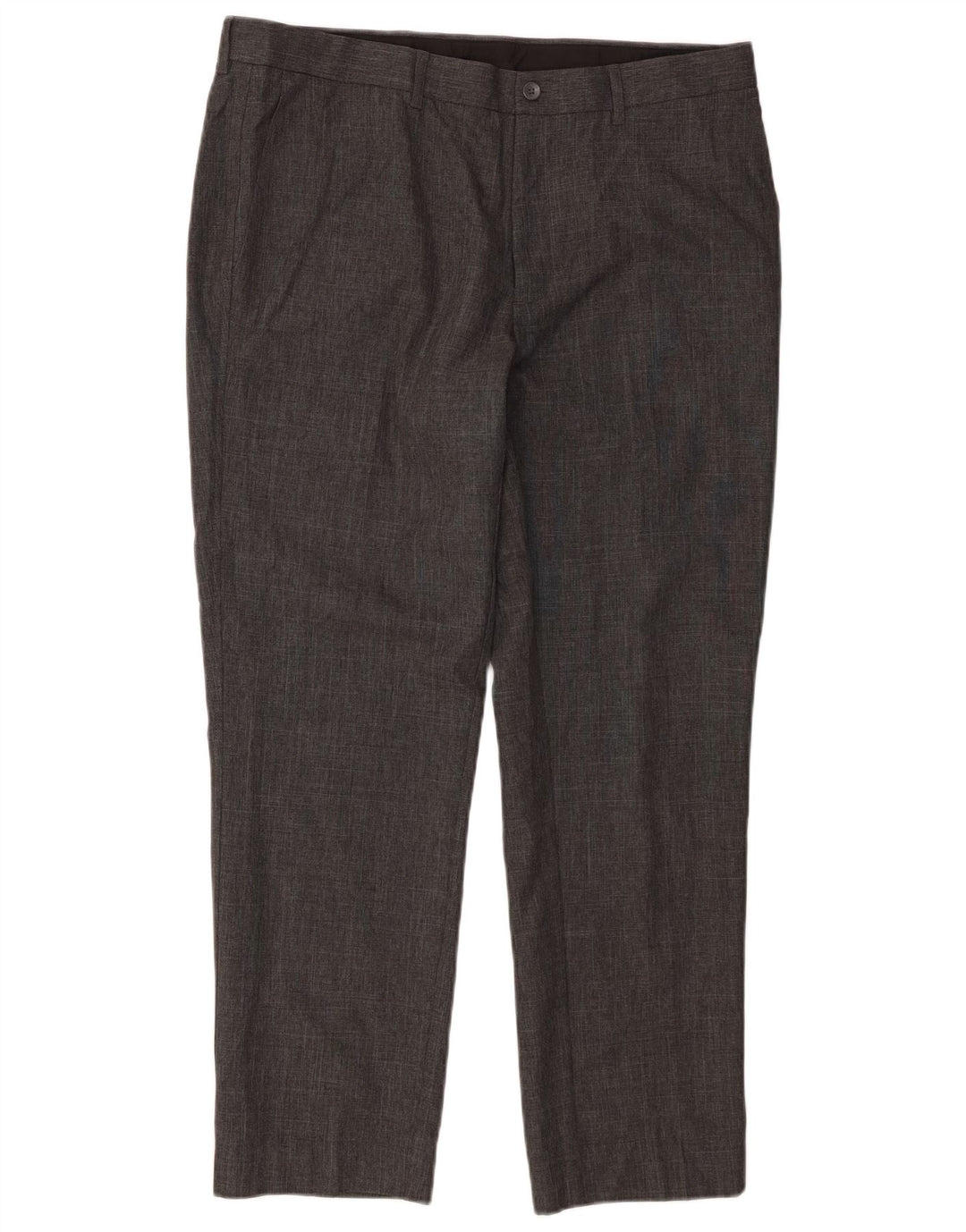 Pantaloni da abito slim da uomo Marks & Spencer W36 L29 poliestere grigio