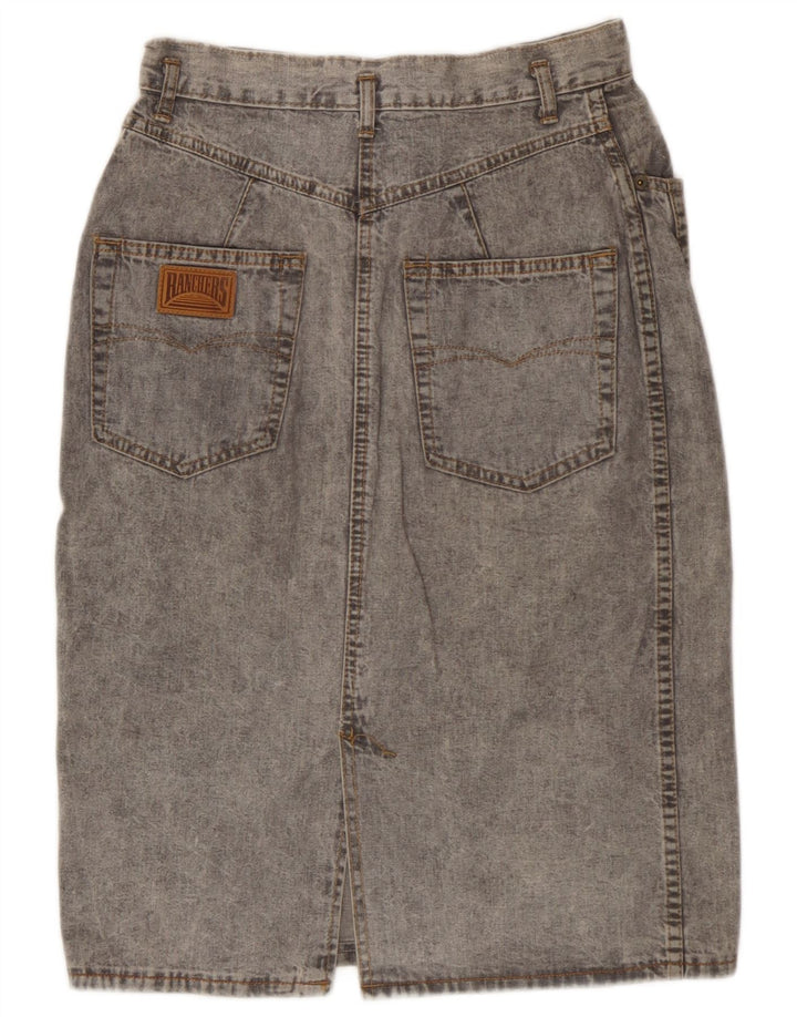 Gonna di jeans vintage da donna W28 grigio medio