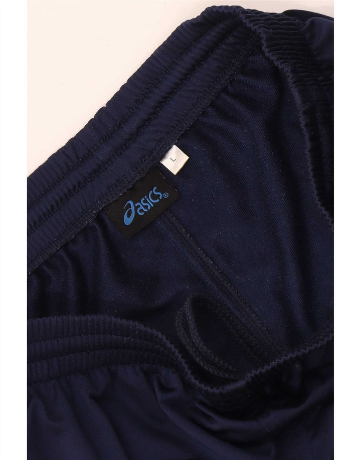 Pantaloni da tuta da uomo Asics Crop Large in poliestere blu navy