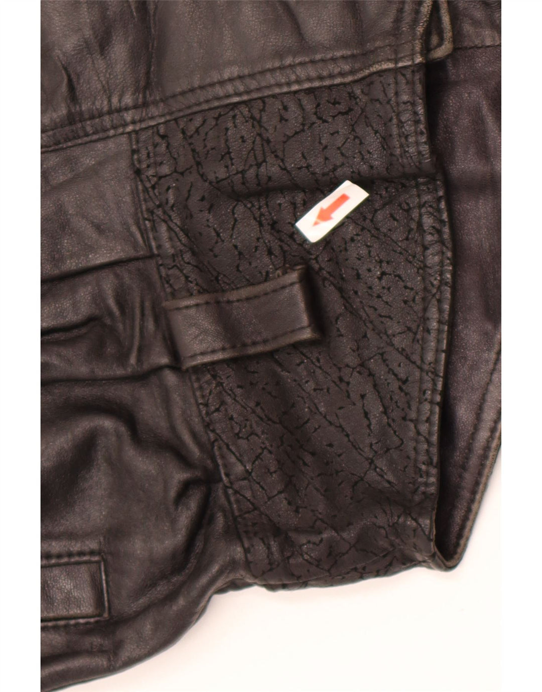 Giacca in pelle oversize da donna Lee UK 10 piccola in pelle nera