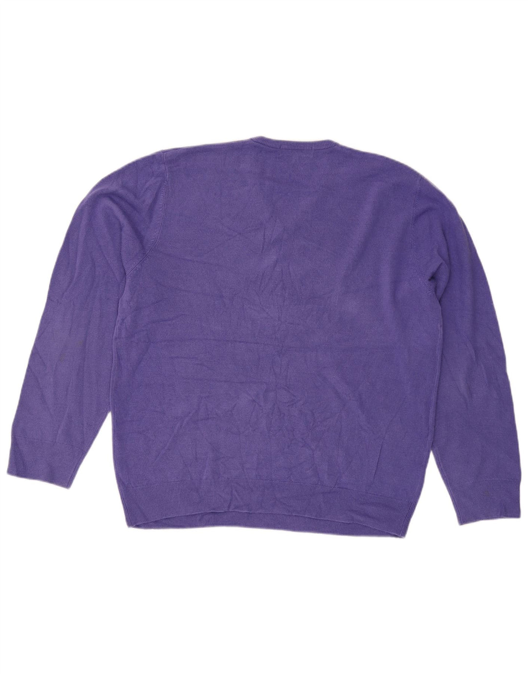 Maglione maglione con scollo a V da uomo Marks & Spencer XL viola acrilico