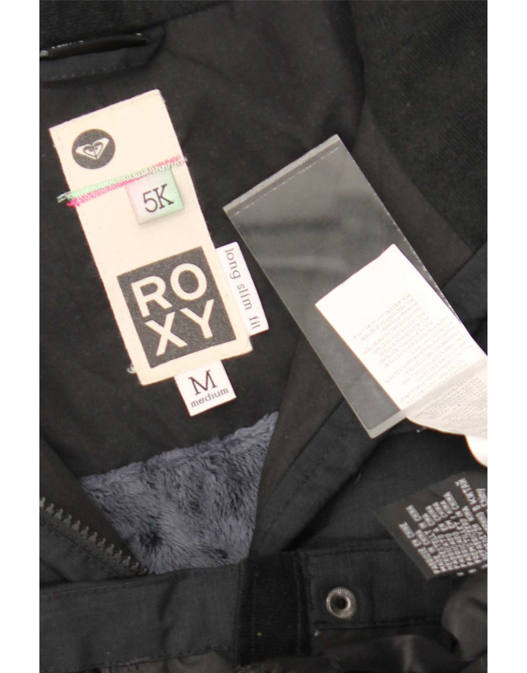Giacca a vento slim fit con cappuccio da donna Roxy UK 14 poliestere nero medio