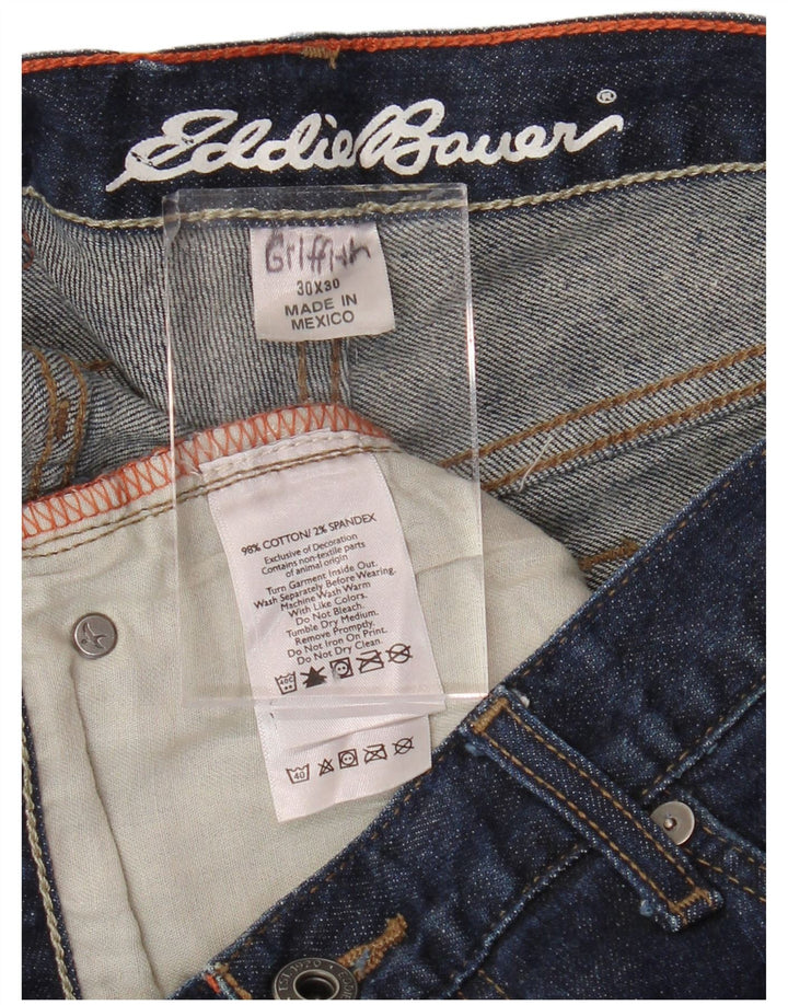 Jeans dritti da uomo EDDIE BAUER W30 L27 cotone blu navy
