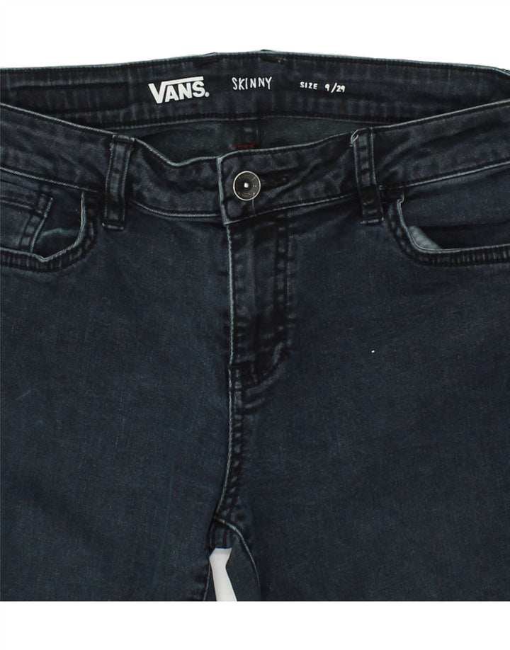 VANS Womens Skinny Jeans US 9 Medium W29 L29 Navy Blue Cotton Vintage Vans and Second-Hand Vans from Messina Hembry 