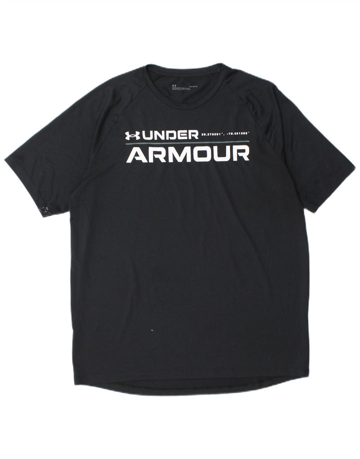 T-shirt grafica da uomo UNDER ARMOUR grande grande nera