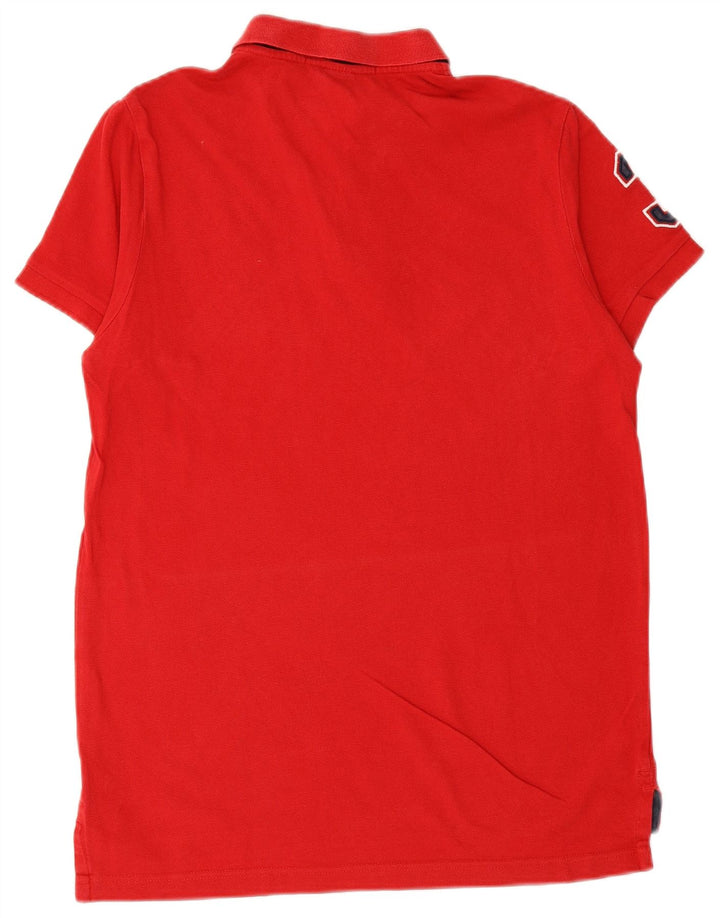 POLO ASSN. Polo da uomo grafica slim fit in cotone rosso medio
