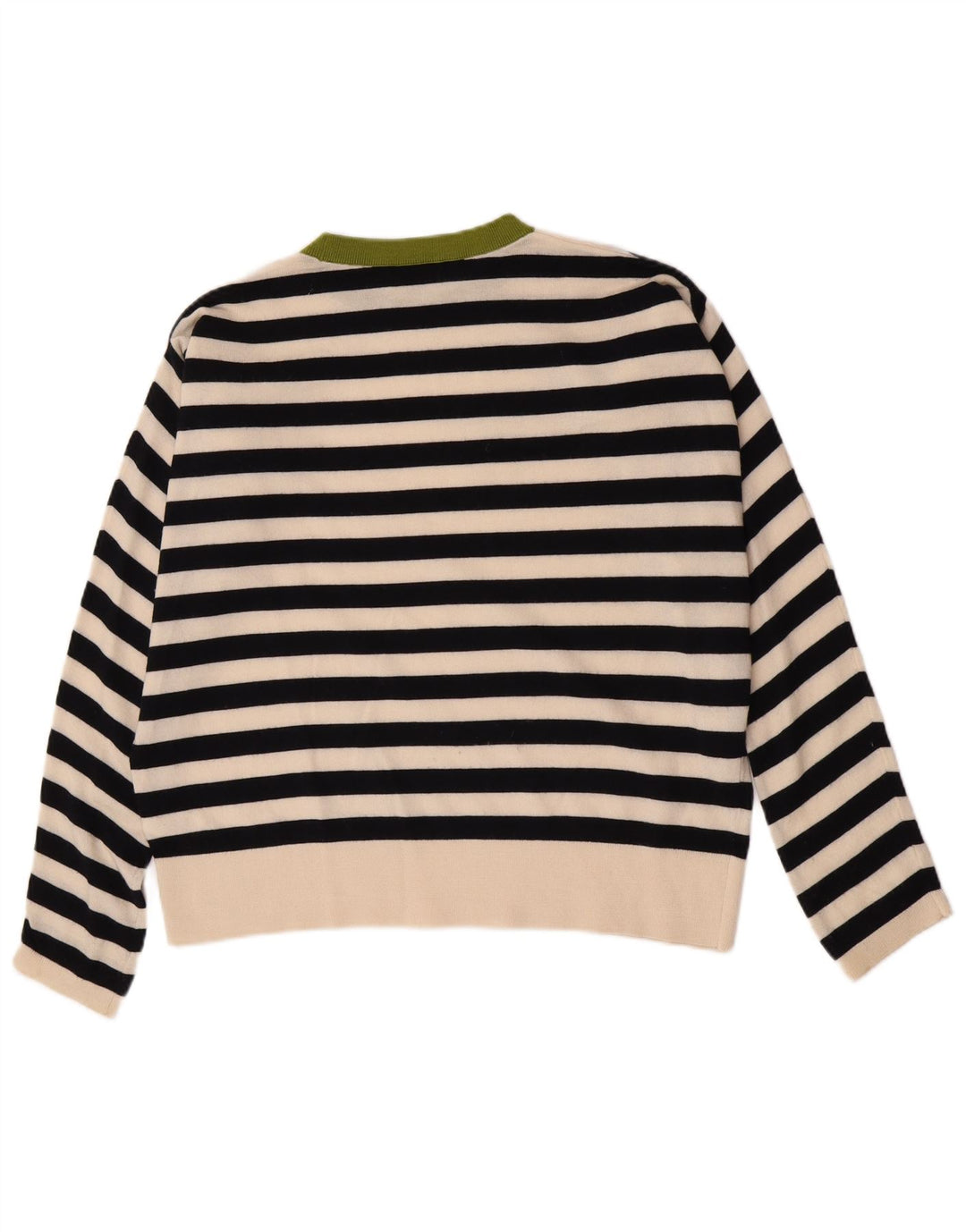Maglione maglione girocollo oversize da donna Cos UK 10 piccolo a righe nere