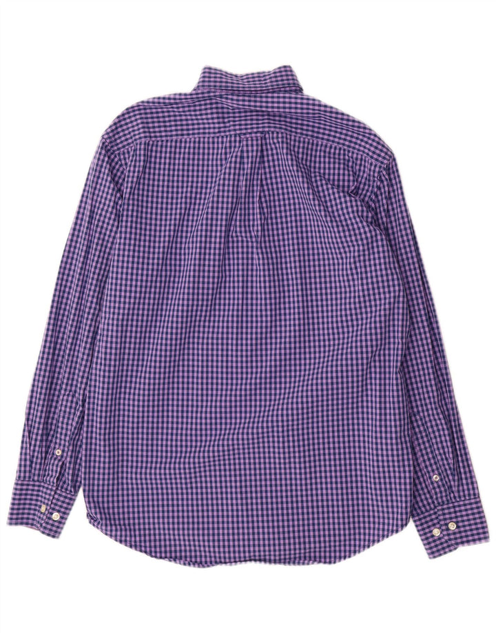 Camicia da uomo IZOD in cotone a quadretti viola medio
