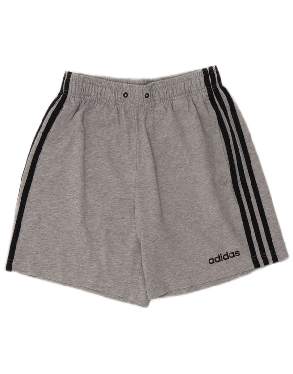Pantaloncini sportivi Adidas da uomo piccoli in cotone grigio