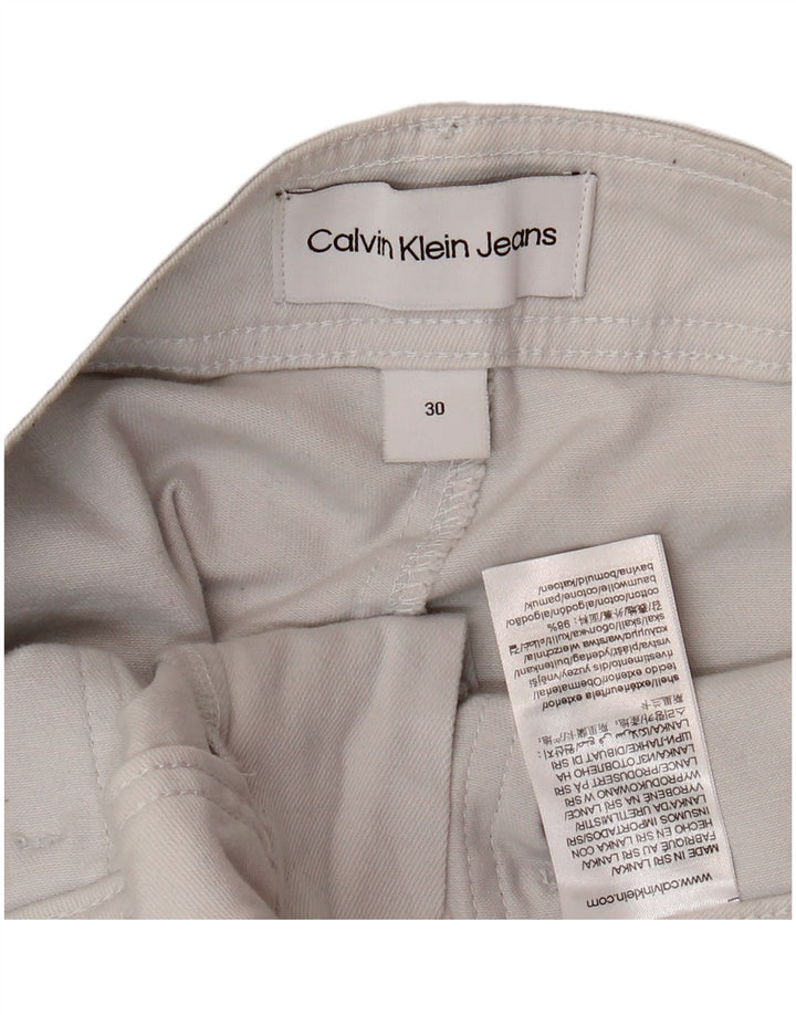 CALVIN KLEIN Pantaloni cargo da uomo Joggers W30 L28 Cotone bianco