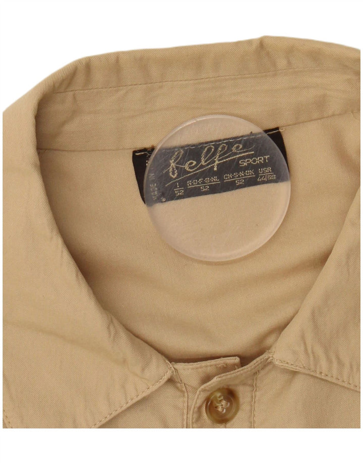 BELFE Mens Overshirt Shirt IT 52 Large Beige Vintage Belfe and Second-Hand Belfe from Messina Hembry 