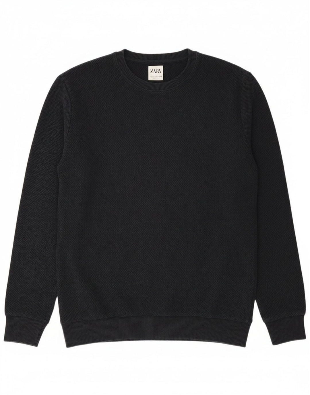 Maglione maglione girocollo da uomo Zara in poliestere blu navy medio