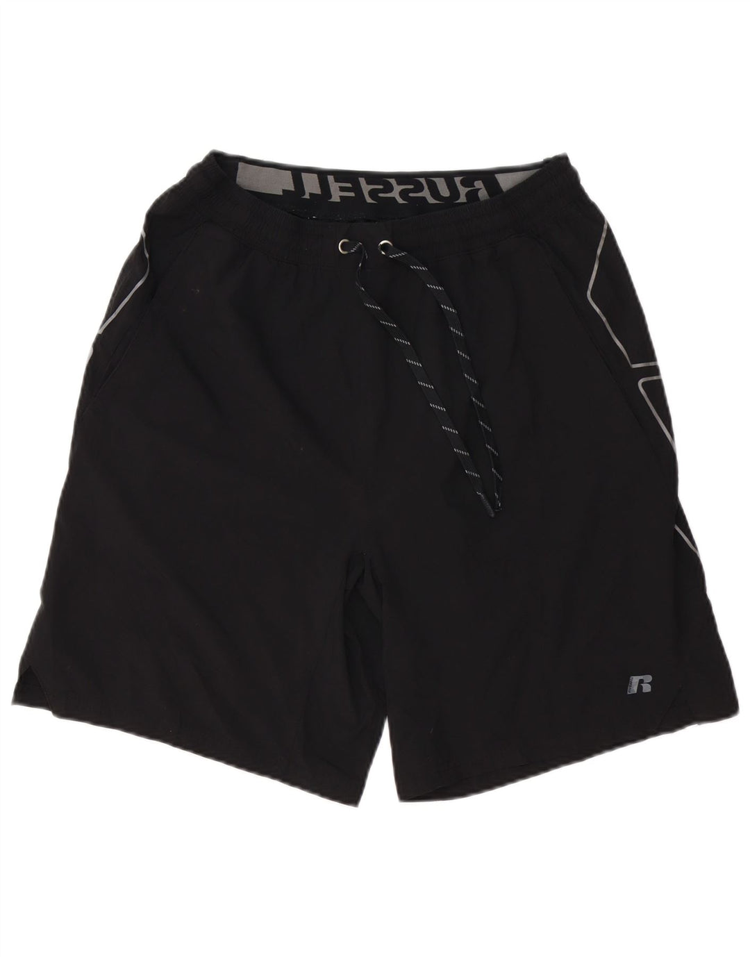 RUSSELL ATHLETIC Pantaloncini sportivi da uomo Dri-Power Graphic neri medi