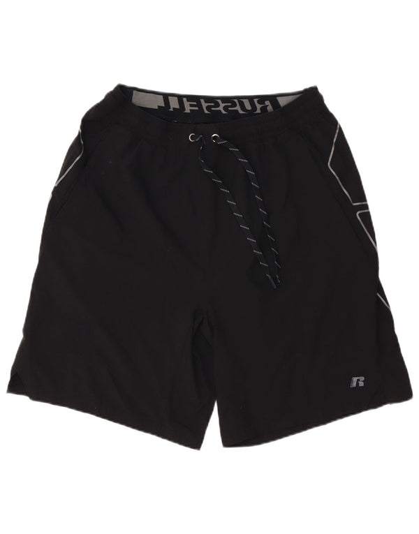 RUSSELL ATHLETIC Pantaloncini sportivi da uomo Dri-Power Graphic neri medi