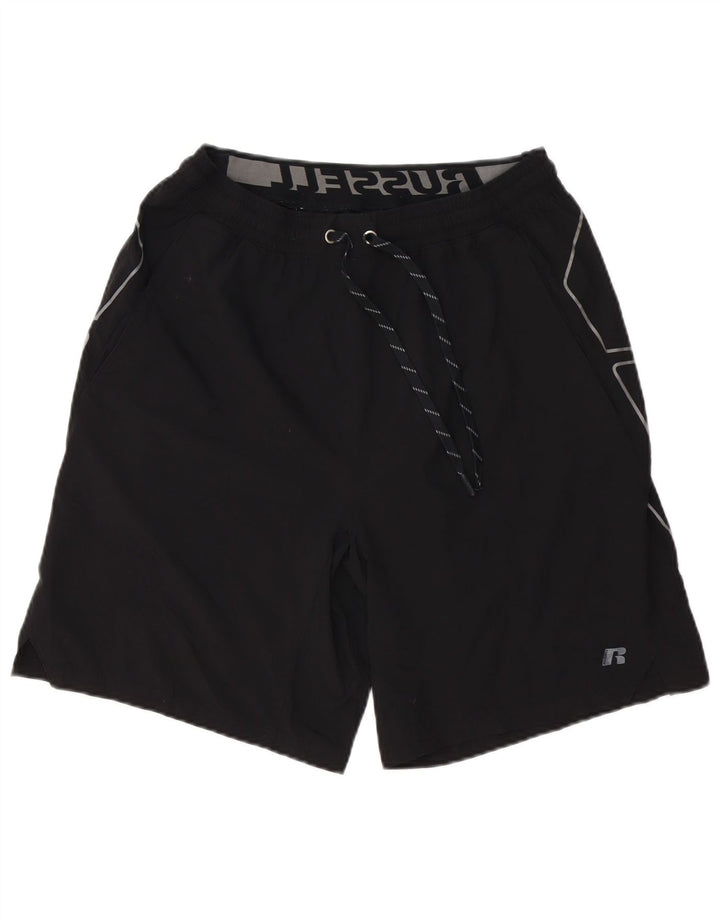 RUSSELL ATHLETIC Pantaloncini sportivi da uomo Dri-Power Graphic neri medi