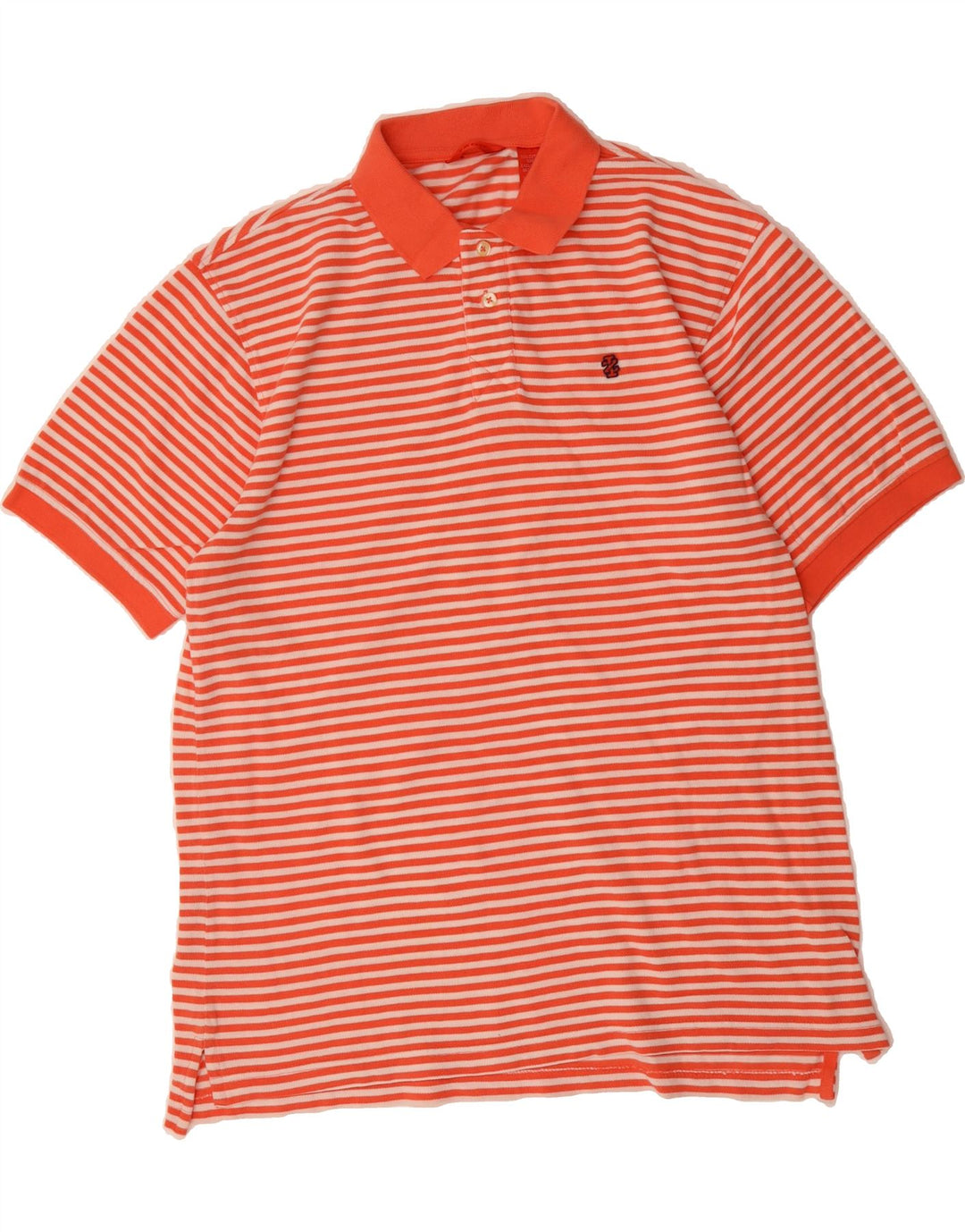 IZOD Mens Polo Shirt Large Pink Striped Cotton Vintage Izod and Second-Hand Izod from Messina Hembry 