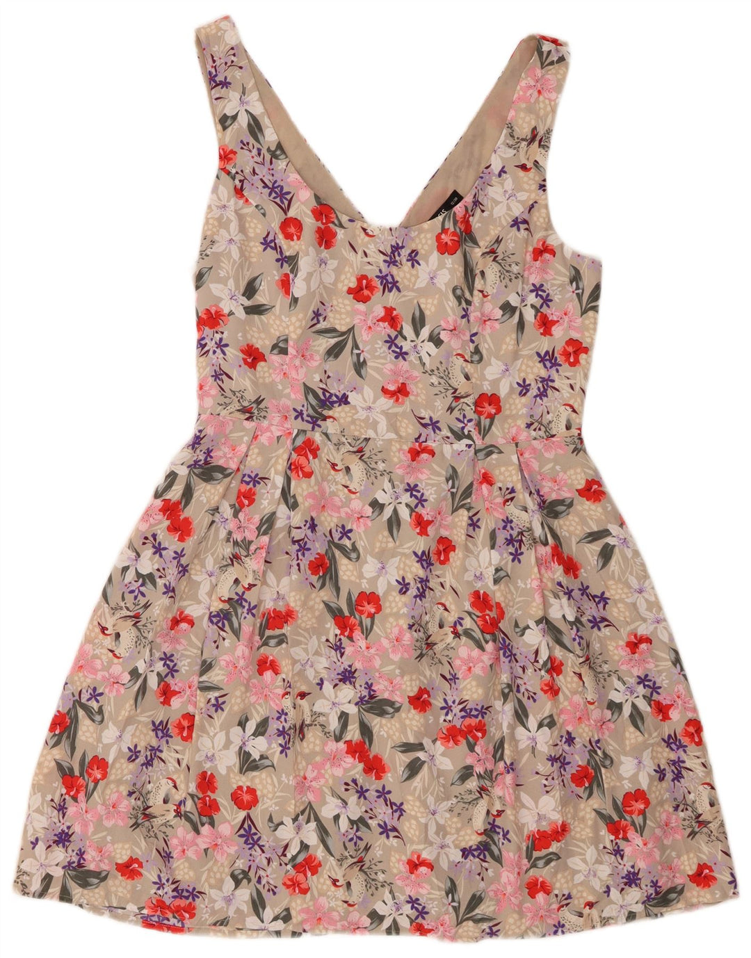 Prendisole da donna Oasis UK 12 Poliestere floreale beige medio