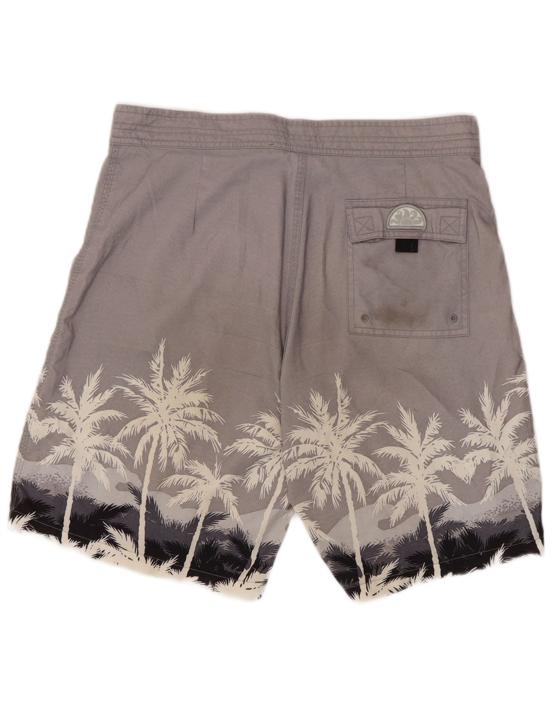 Pantaloncini da bagno da uomo Sundek grandi in poliestere floreale grigio