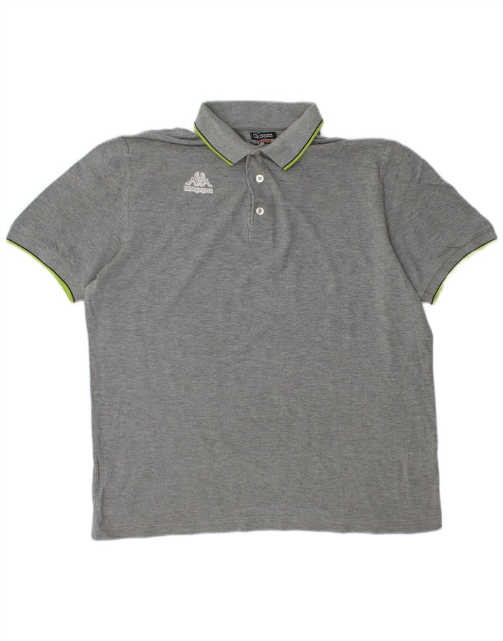 Polo Kappa Uomo Large in Cotone Grigio