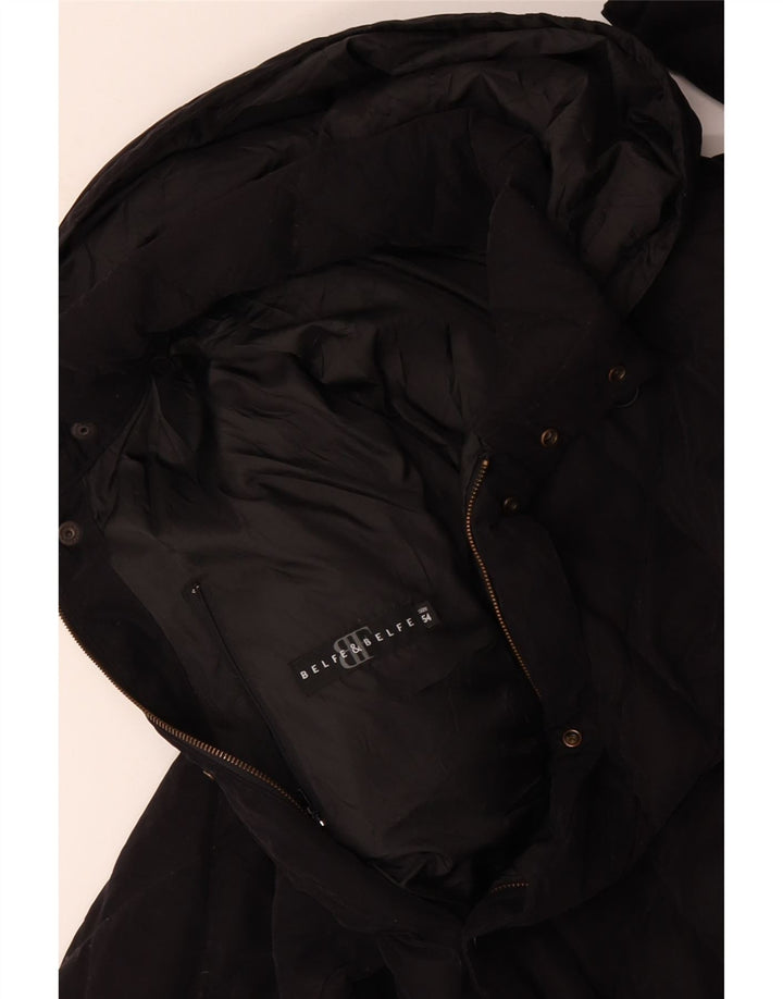 BELFE & BELFE Giacca imbottita trapuntata con cappuccio da uomo IT 54 2XL Nera