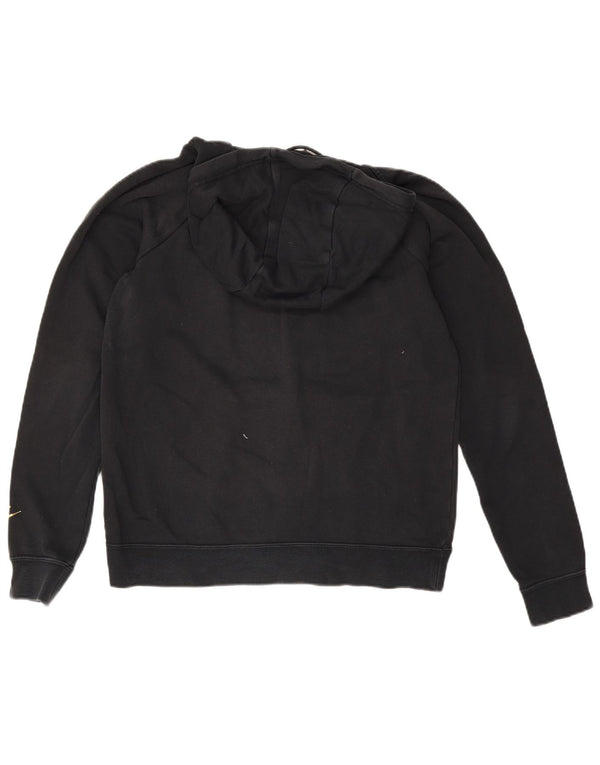 Felpa con cappuccio oversize con grafica Nike da donna UK 10 piccola in cotone nero