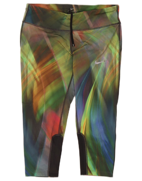 Leggings Nike Dri Fit Capri da donna UK 14 medio multicolore Tie Dye