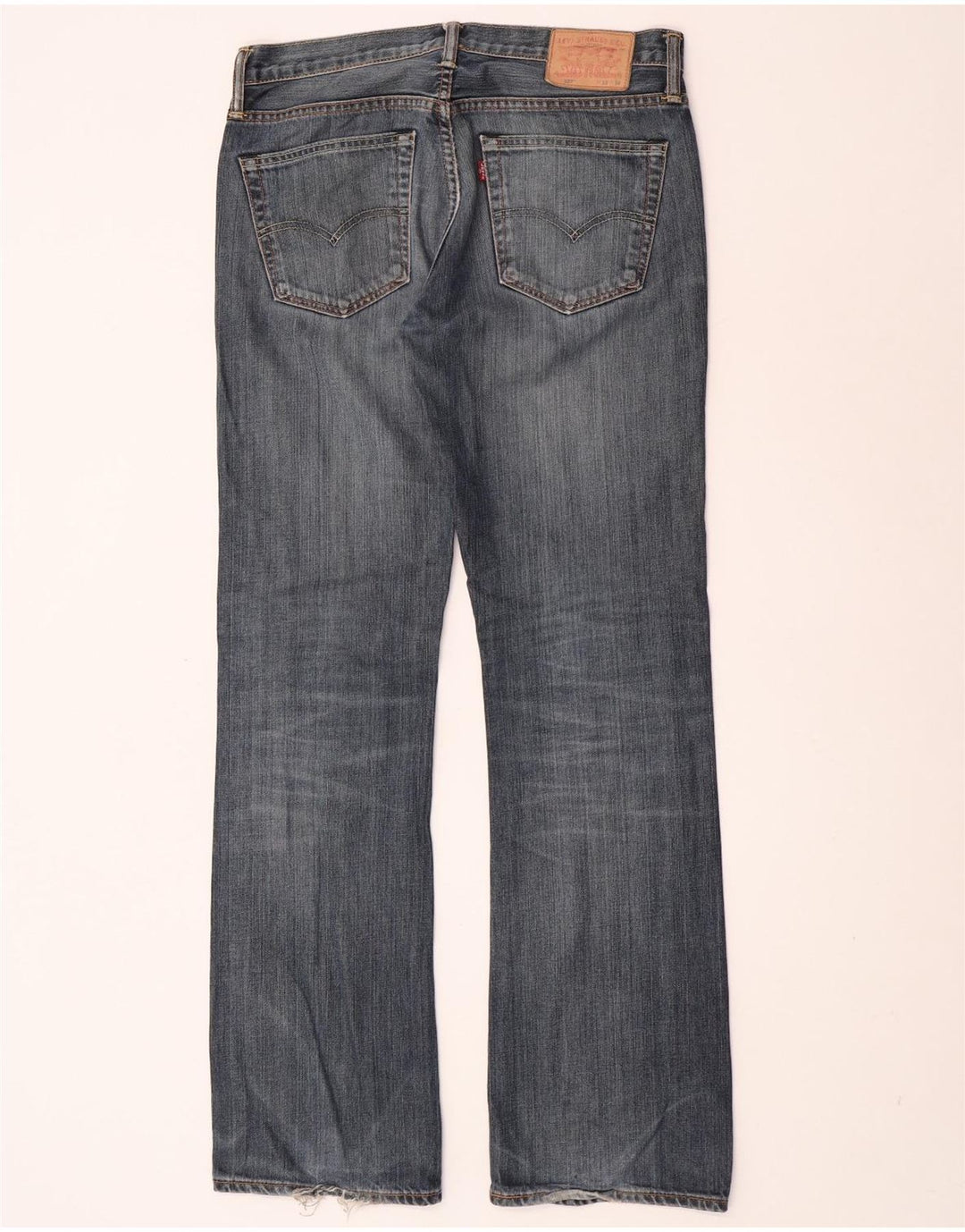 Levi's Uomo 527 Jeans Bootcut W33 L34 Cotone Blu