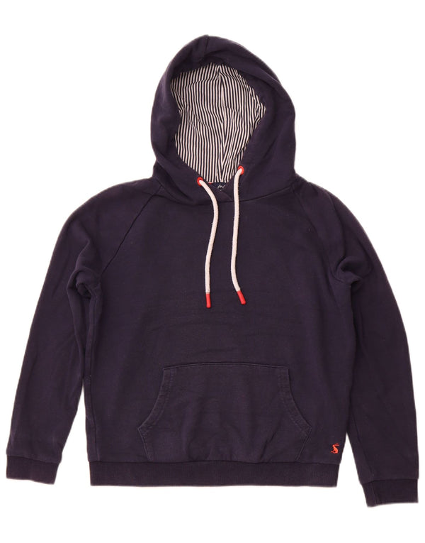 JOULES Felpa con cappuccio oversize da donna UK 8 Small Cotone blu navy