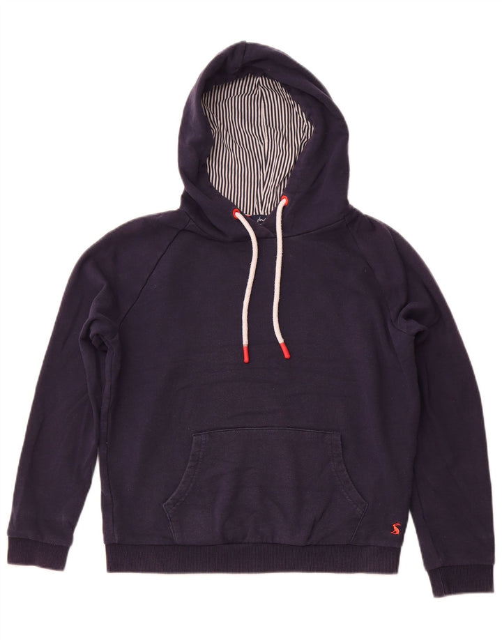 JOULES Felpa con cappuccio oversize da donna UK 8 Small Cotone blu navy