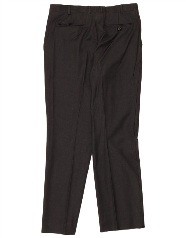 AQUASCUTUM Abito da uomo a 2 bottoni e 2 pezzi UK 40 Large W34 L32 Lana grigia