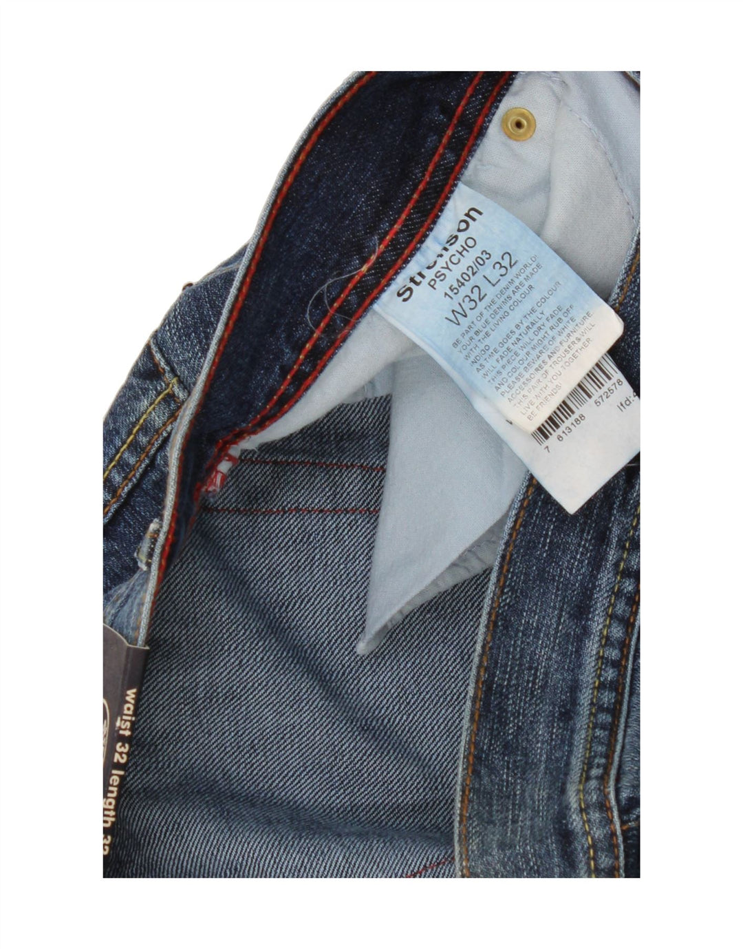 STRELLSON Jeans Bootcut da uomo W32 L32 in cotone blu