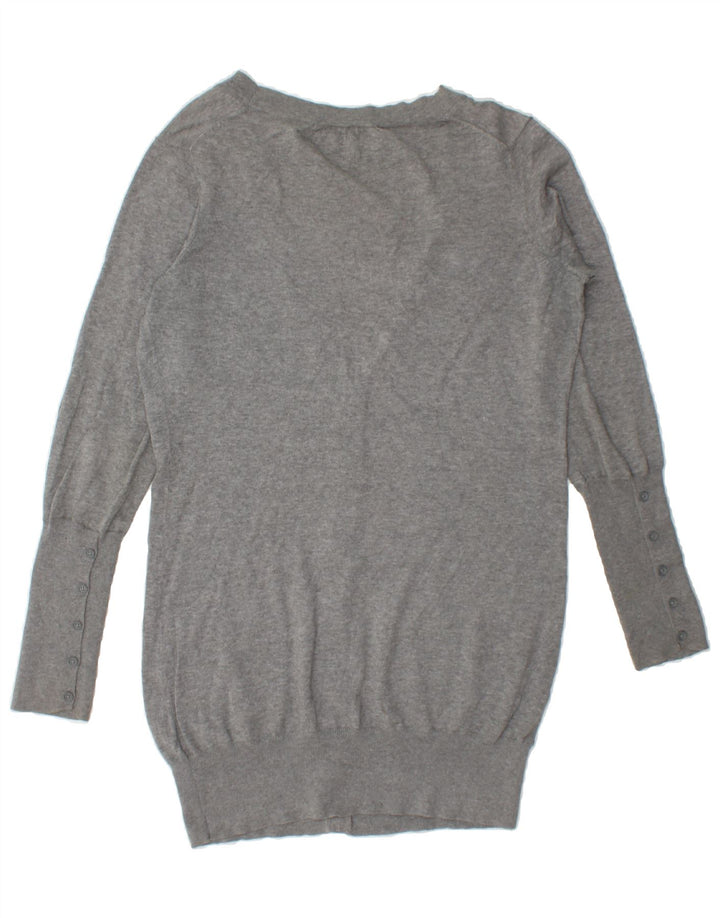 OASIS Womens Cardigan Sweater UK 12 Medium Grey Cotton Vintage Oasis and Second-Hand Oasis from Messina Hembry 