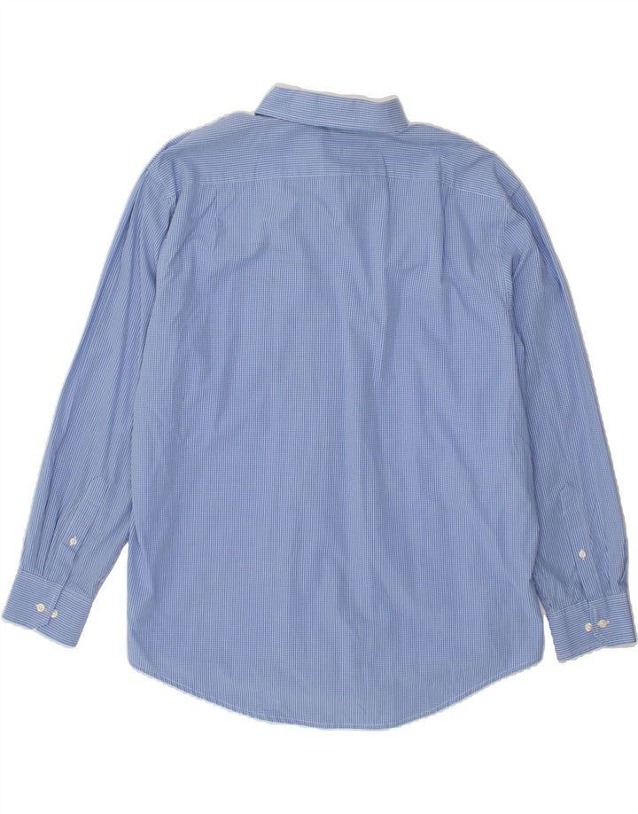 IZOD Mens Tall Shirt XL Blue Check Cotton Vintage Izod and Second-Hand Izod from Messina Hembry 